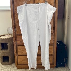 Size 6X 100% cotton WHITE plus size summer pants